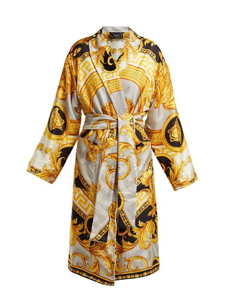 multi color versace replica robe women|versace baroque robe.